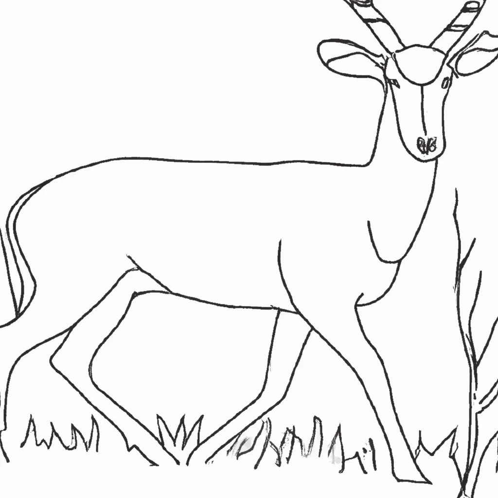 Conheça a Vida Selvagem com Desenhos de Antílopes para Colorir 21 Conheça a Vida Selvagem com Desenhos de Antílopes para Colorir 20
