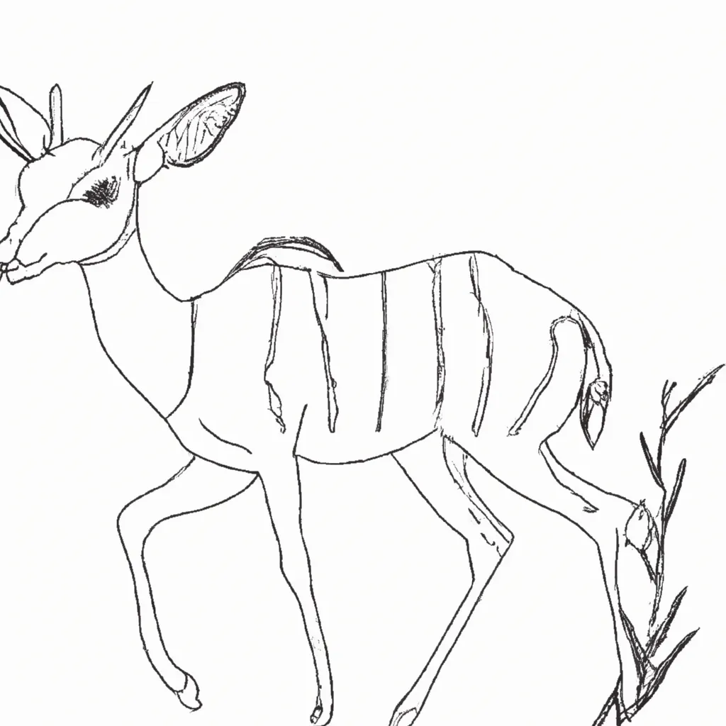Conheça a Vida Selvagem com Desenhos de Antílopes para Colorir 5 Conheça a Vida Selvagem com Desenhos de Antílopes para Colorir 4