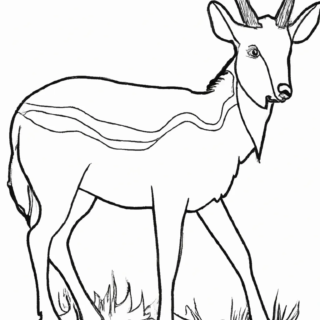 Conheça a Vida Selvagem com Desenhos de Antílopes para Colorir 11 Conheça a Vida Selvagem com Desenhos de Antílopes para Colorir 10
