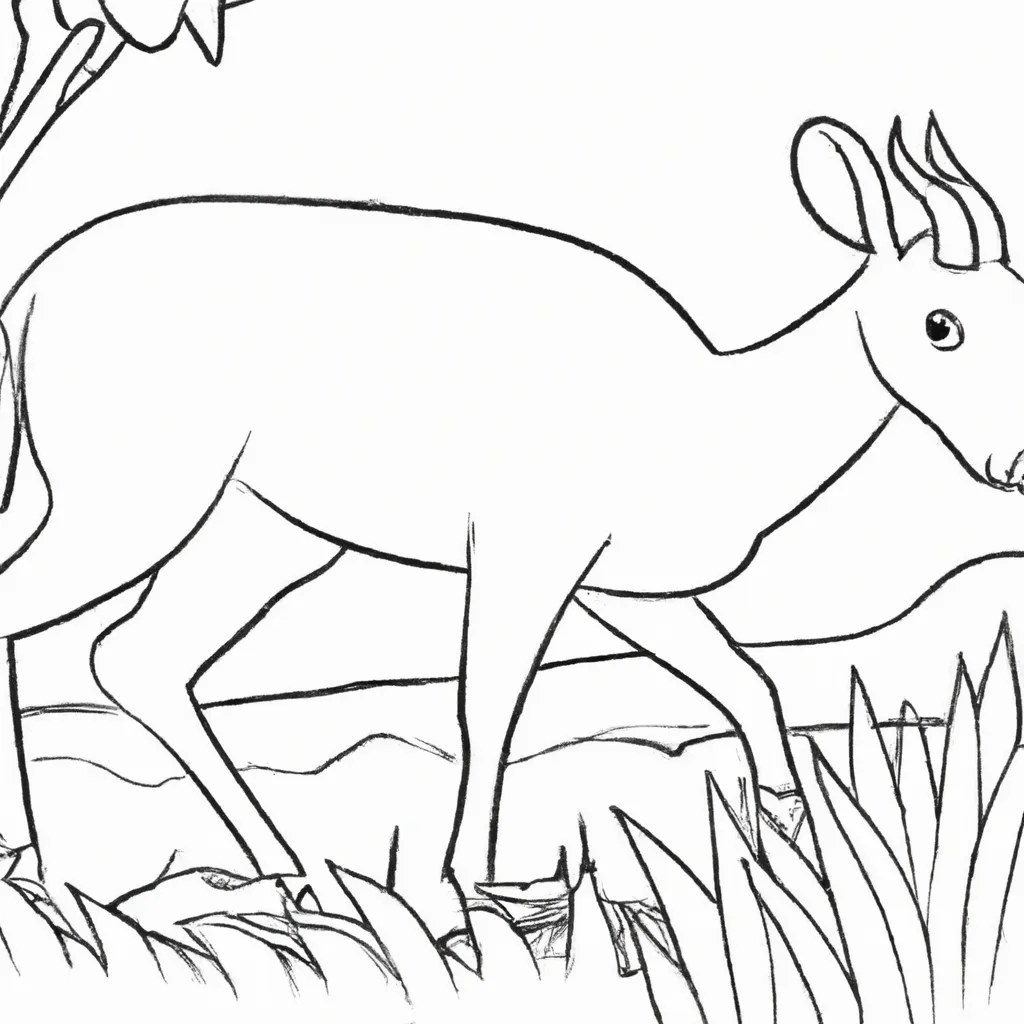 Conheça a Vida Selvagem com Desenhos de Antílopes para Colorir 23 Conheça a Vida Selvagem com Desenhos de Antílopes para Colorir 22