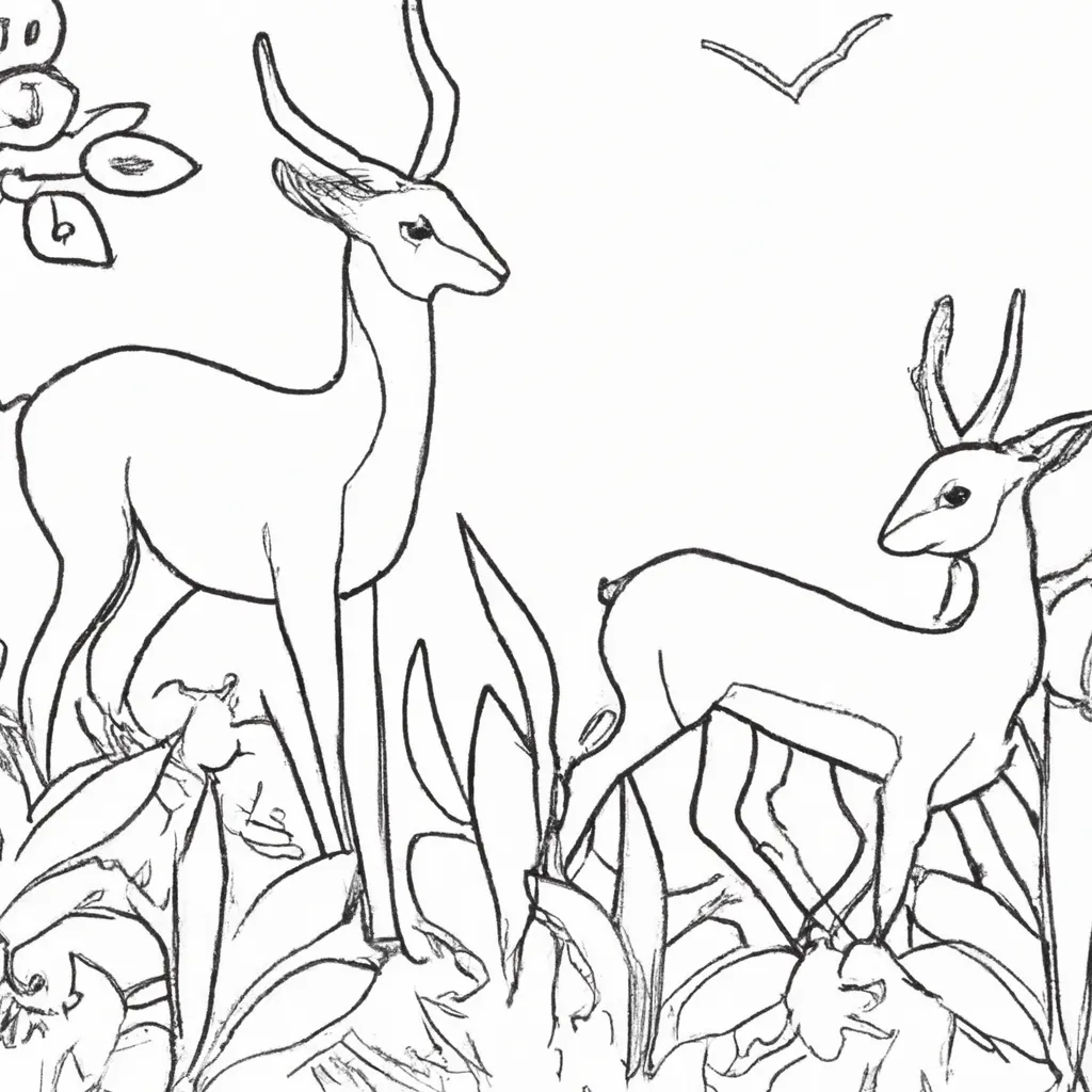 Conheça a Vida Selvagem com Desenhos de Antílopes para Colorir 17 Conheça a Vida Selvagem com Desenhos de Antílopes para Colorir 16
