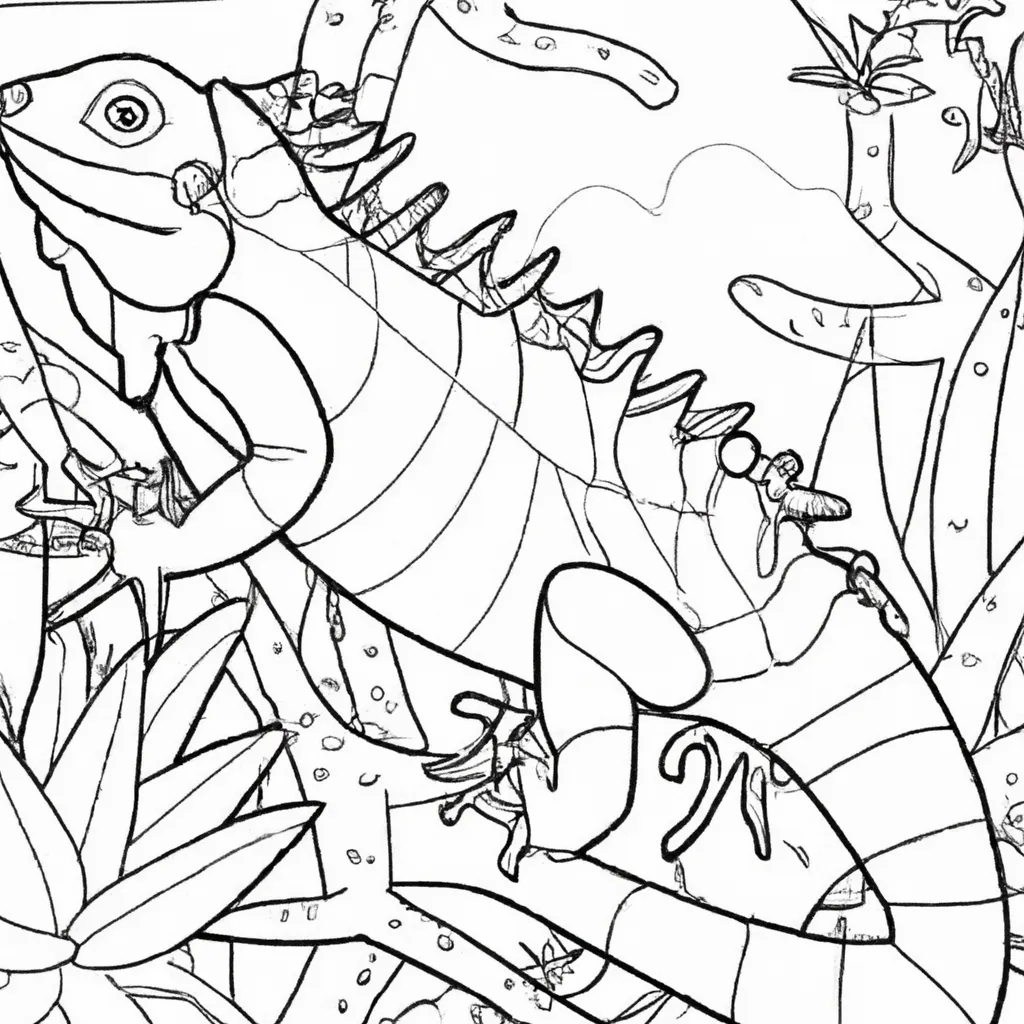 Desenhos de Iguanas para Colorir: Explore a Vida dos Répteis 11 Desenhos de Iguanas para Colorir: Explore a Vida dos Répteis 10