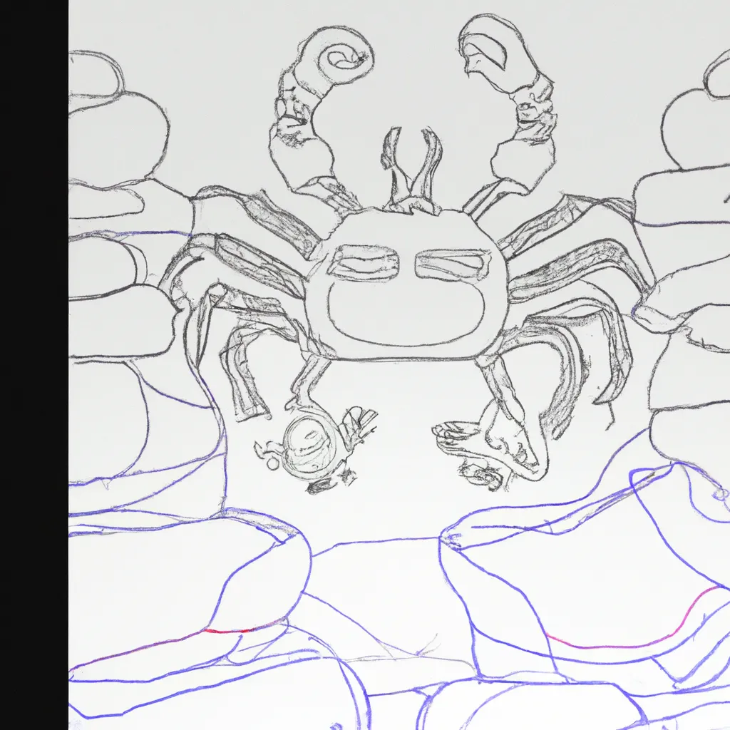Arte Submarina: Desenhos de Caranguejos para Colorir 28