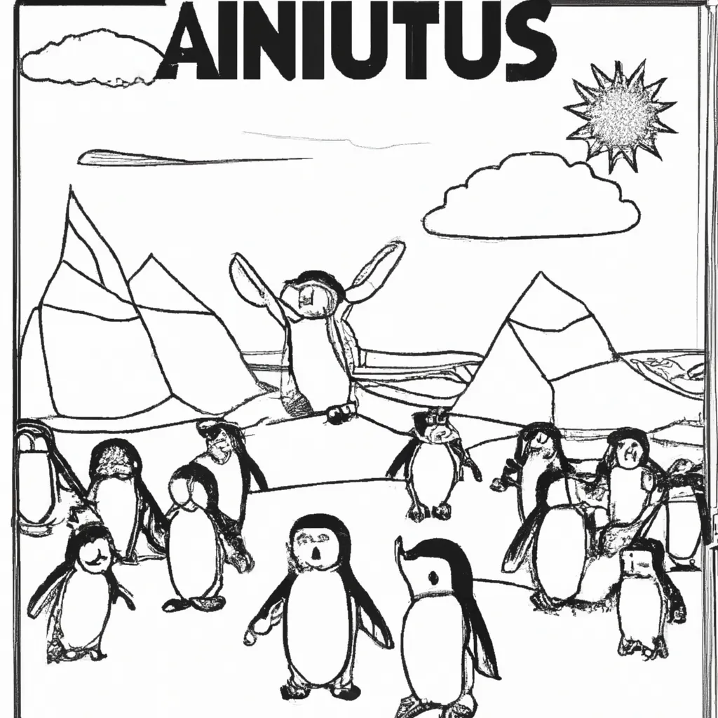 Aventure-se no Mundo dos Desenhos de Pinguins Imperadores para Colorir 2