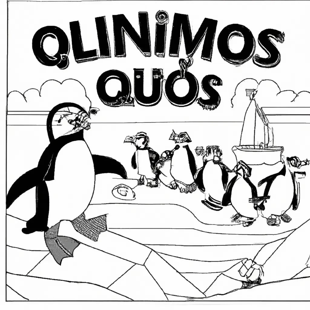 Aventure-se no Mundo dos Desenhos de Pinguins Imperadores para Colorir 24