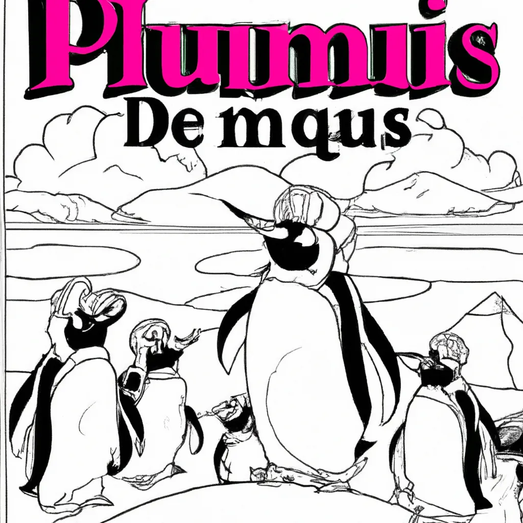 Aventure-se no Mundo dos Desenhos de Pinguins Imperadores para Colorir 4