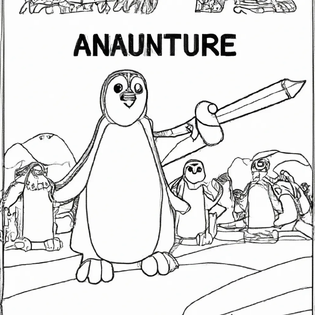 Aventure-se no Mundo dos Desenhos de Pinguins Imperadores para Colorir 26