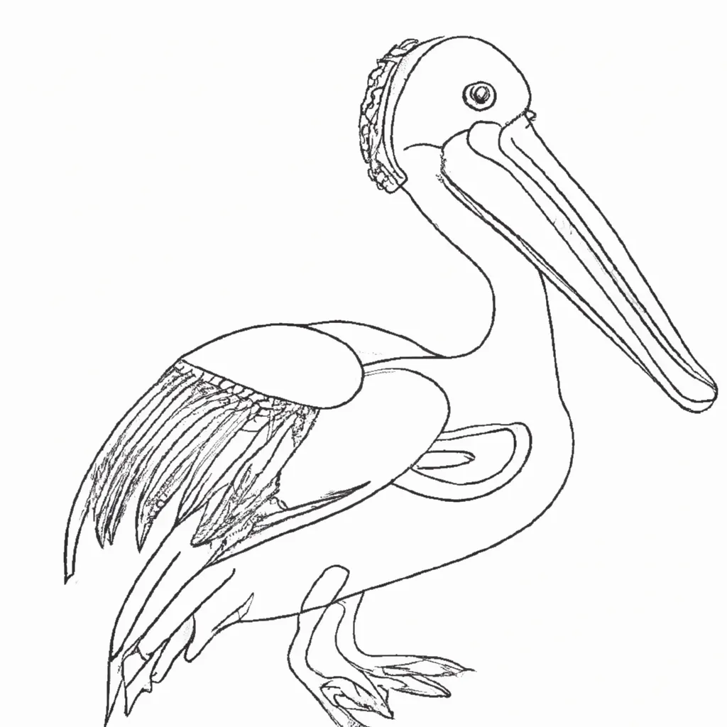 Conheça a Beleza dos Desenhos de Pelicanos para Colorir