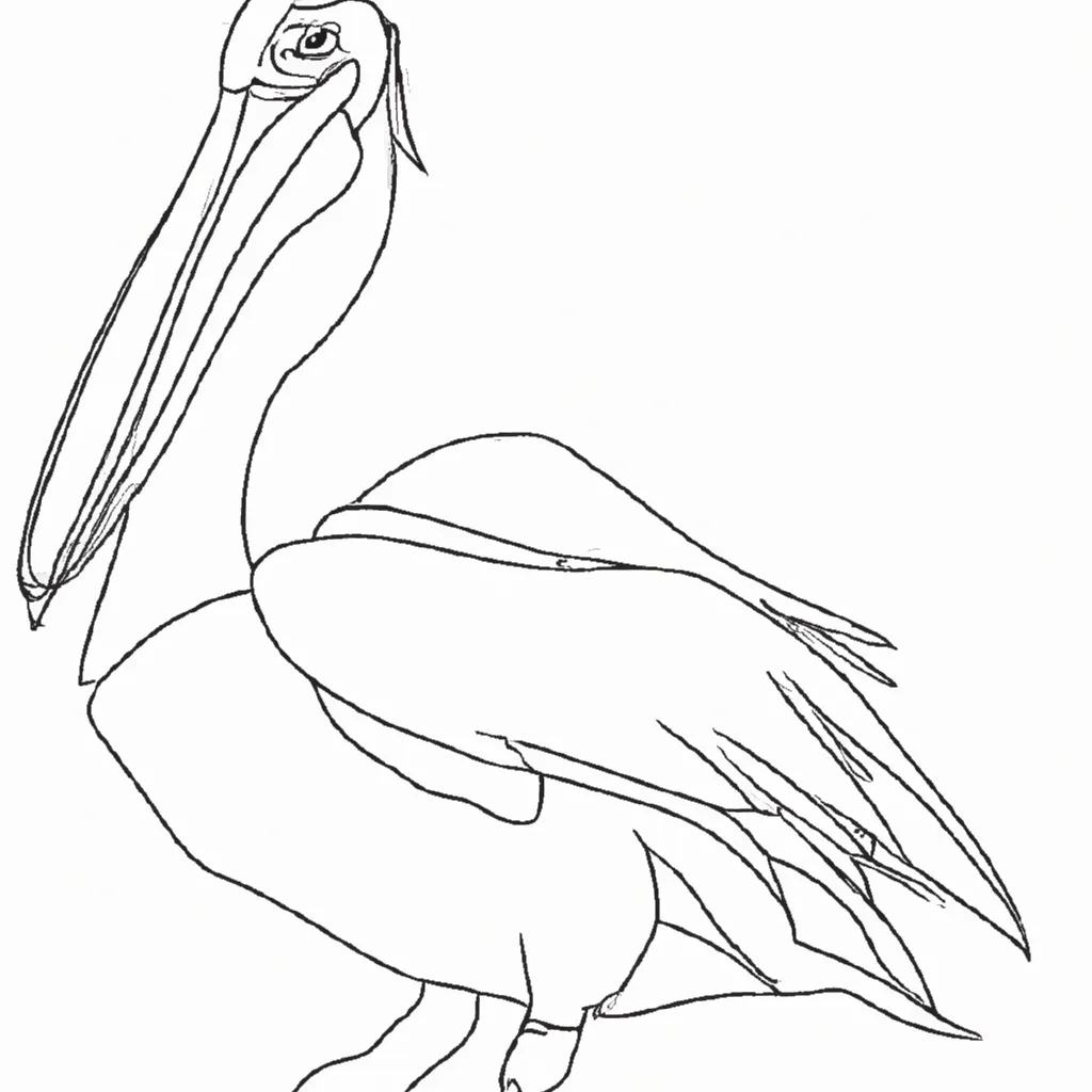 Conheça a Beleza dos Desenhos de Pelicanos para Colorir 20