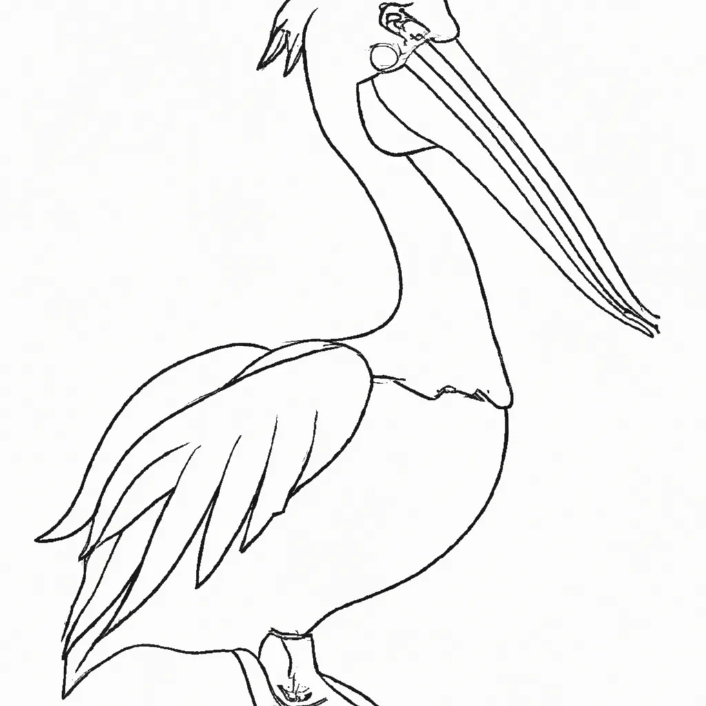 Conheça a Beleza dos Desenhos de Pelicanos para Colorir 24