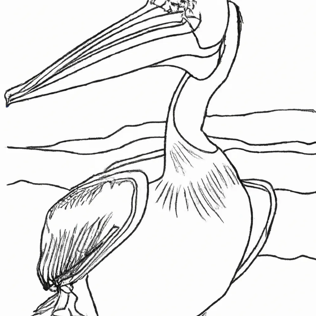 Conheça a Beleza dos Desenhos de Pelicanos para Colorir 4