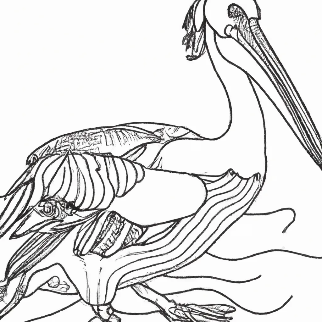 Conheça a Beleza dos Desenhos de Pelicanos para Colorir 8