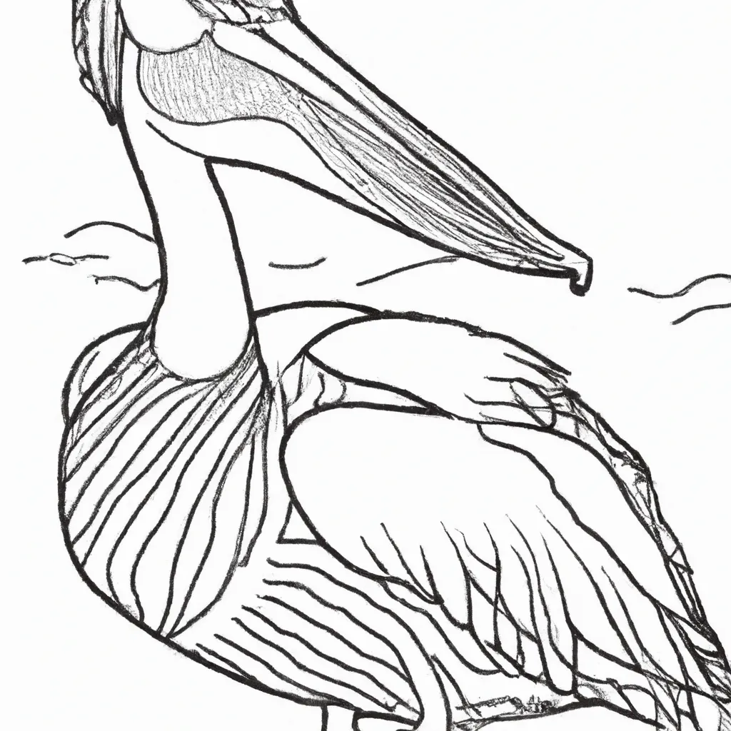 Conheça a Beleza dos Desenhos de Pelicanos para Colorir 10