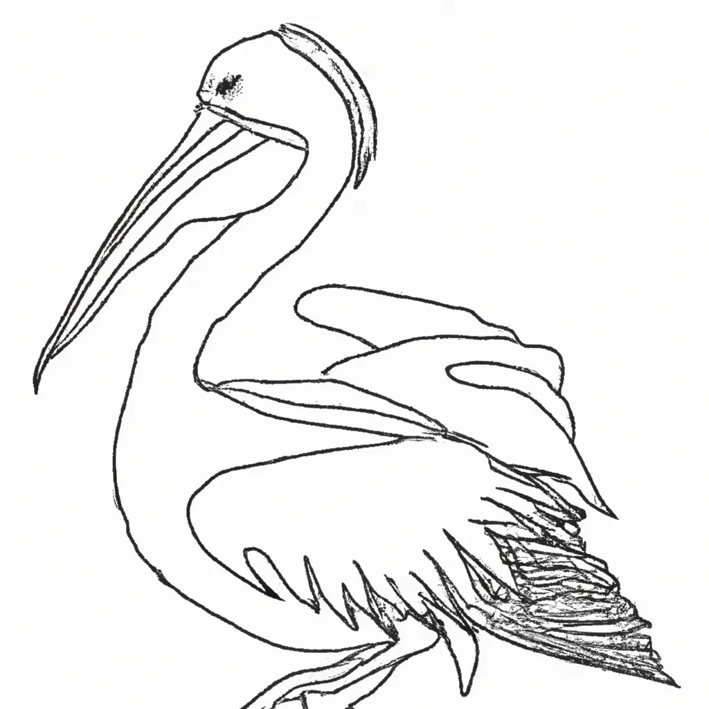 Conheça a Beleza dos Desenhos de Pelicanos para Colorir 22
