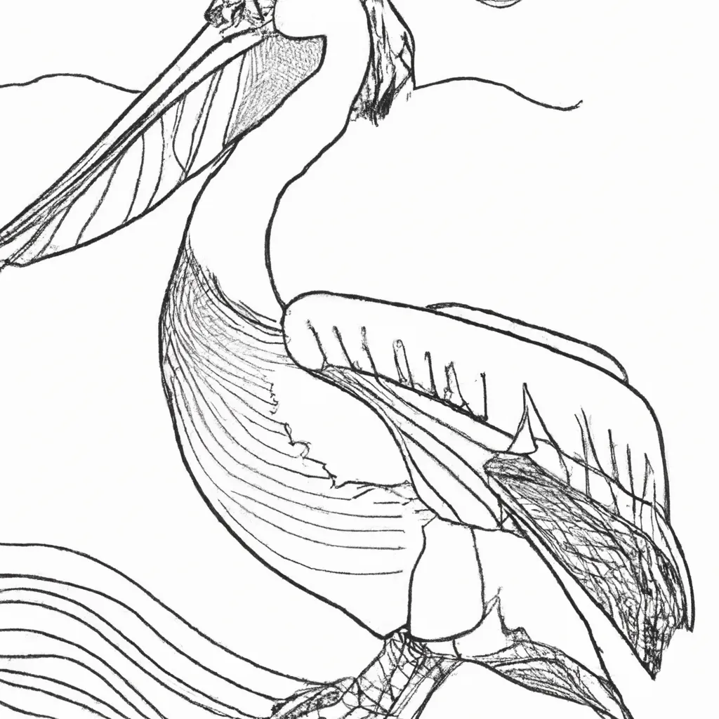 Conheça a Beleza dos Desenhos de Pelicanos para Colorir 26