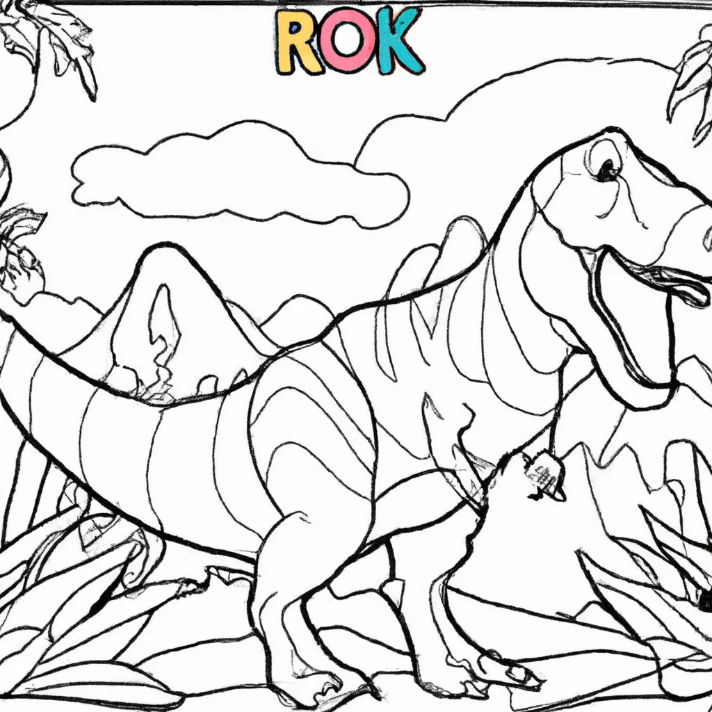 Deixe Sua Imaginação Roar com Desenhos de Dinossauros T-Rex para Colorir 24