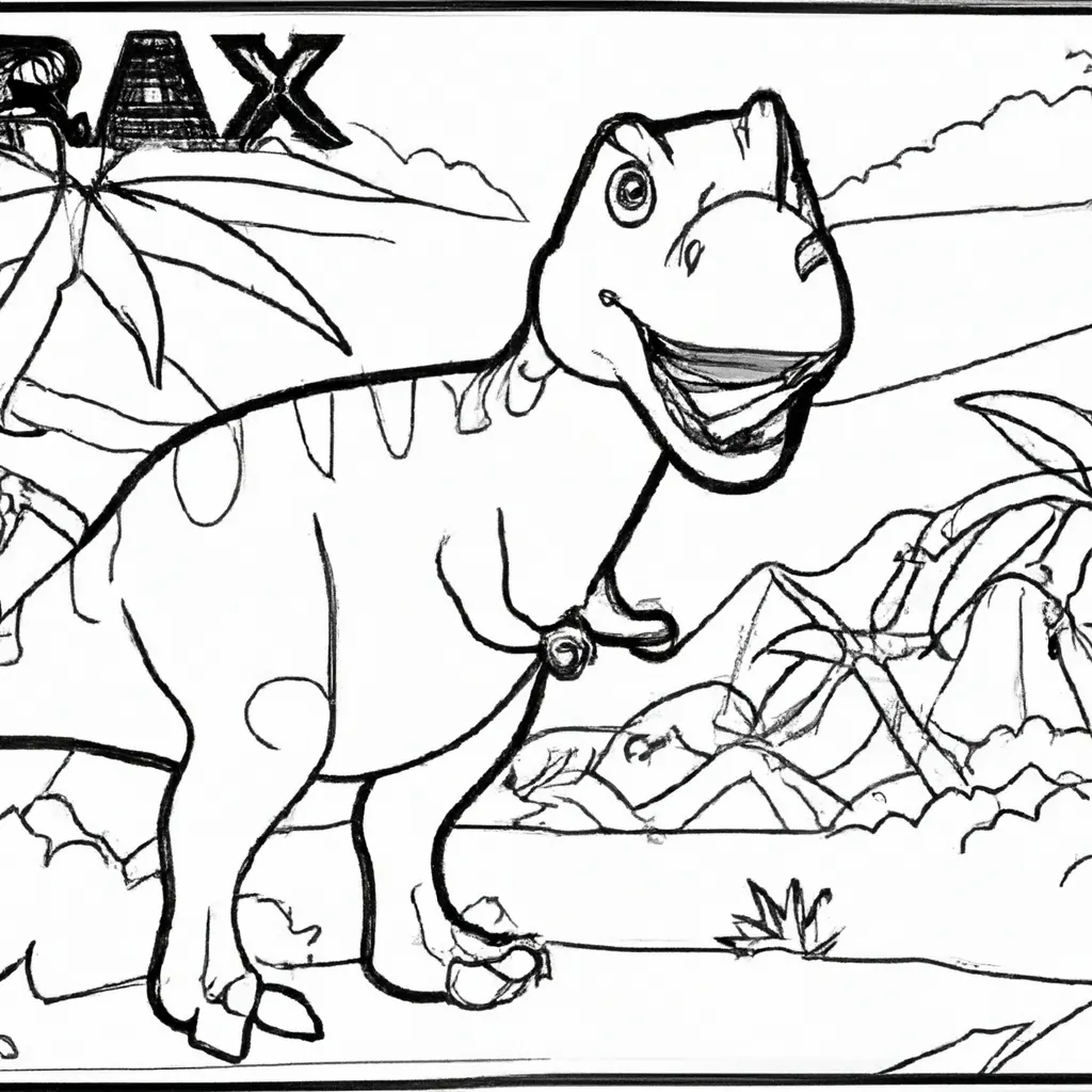 Deixe Sua Imaginação Roar com Desenhos de Dinossauros T-Rex para Colorir 22