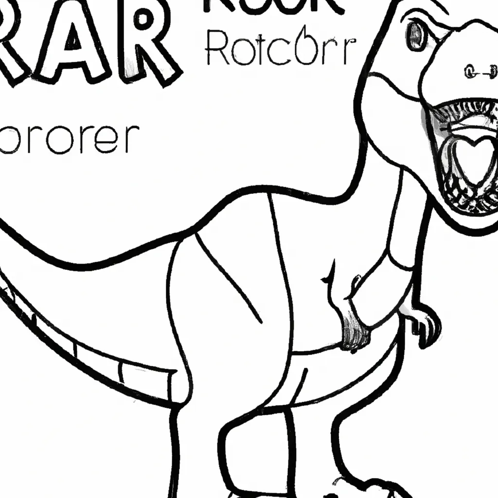 Deixe Sua Imaginação Roar com Desenhos de Dinossauros T-Rex para Colorir 16