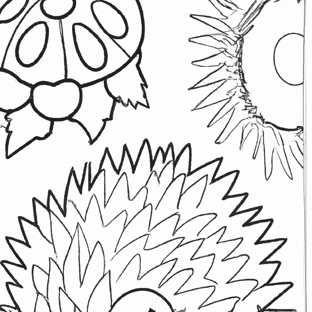 Divirta-se Pintando Desenhos de Ouriços para Colorir 22