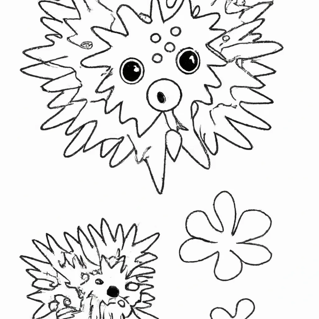 Divirta-se Pintando Desenhos de Ouriços para Colorir 16