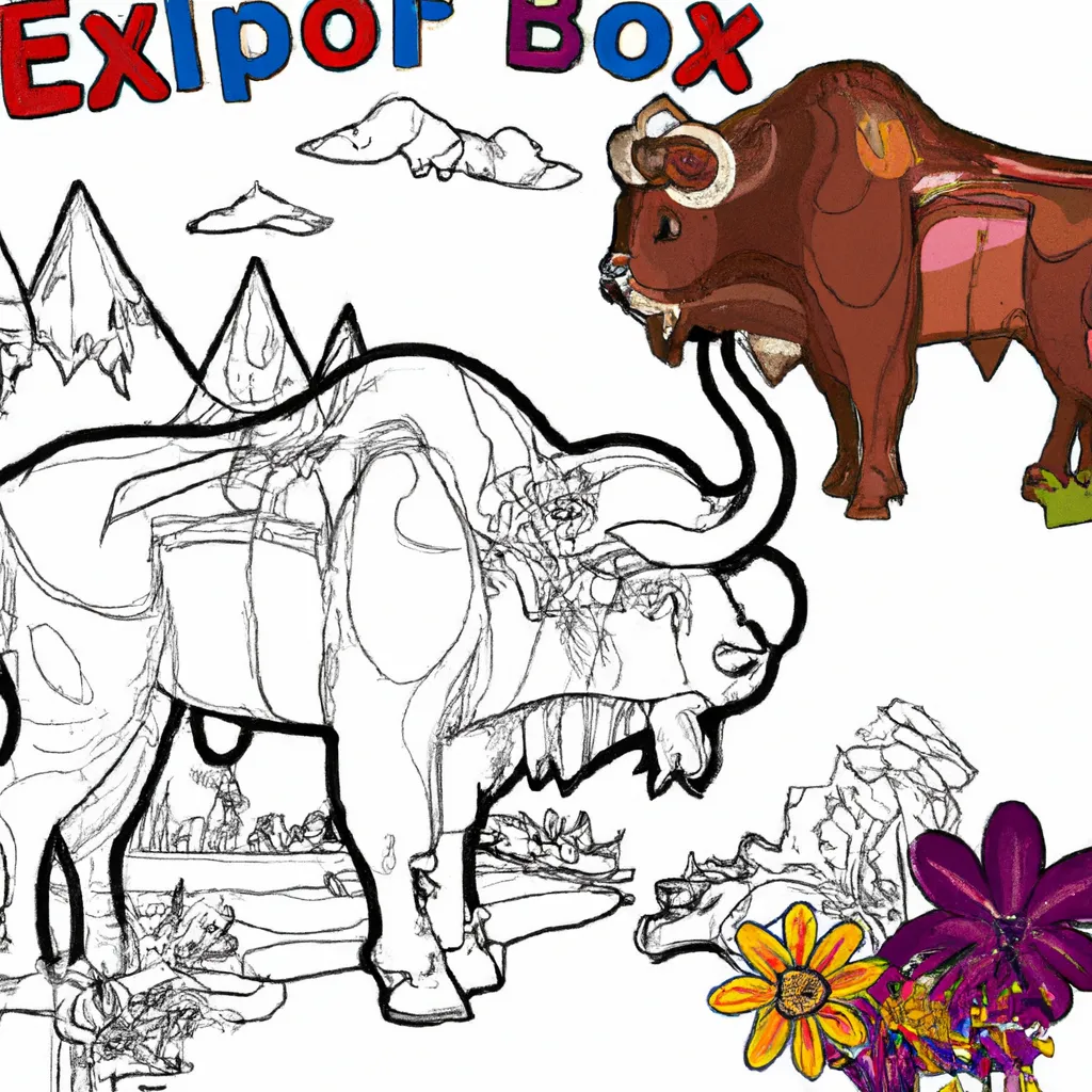 Explore o Mundo Selvagem com Desenhos de Bisões para Colorir 23 Explore o Mundo Selvagem com Desenhos de Bisões para Colorir 22