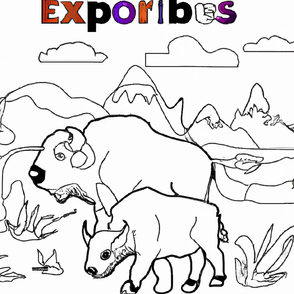 Explore o Mundo Selvagem com Desenhos de Bisões para Colorir 29 Explore o Mundo Selvagem com Desenhos de Bisões para Colorir 28
