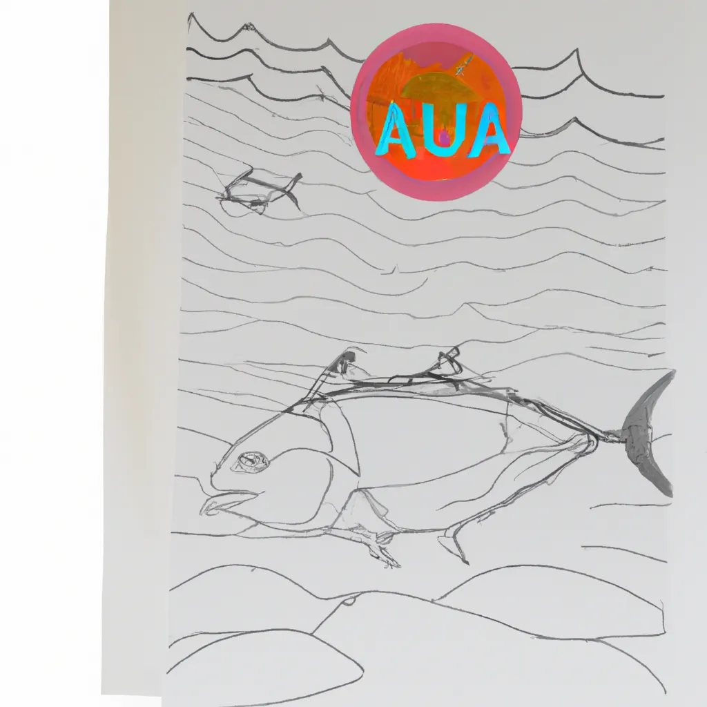 Arte no Mar: Desenhos de Atum para Colorir 16