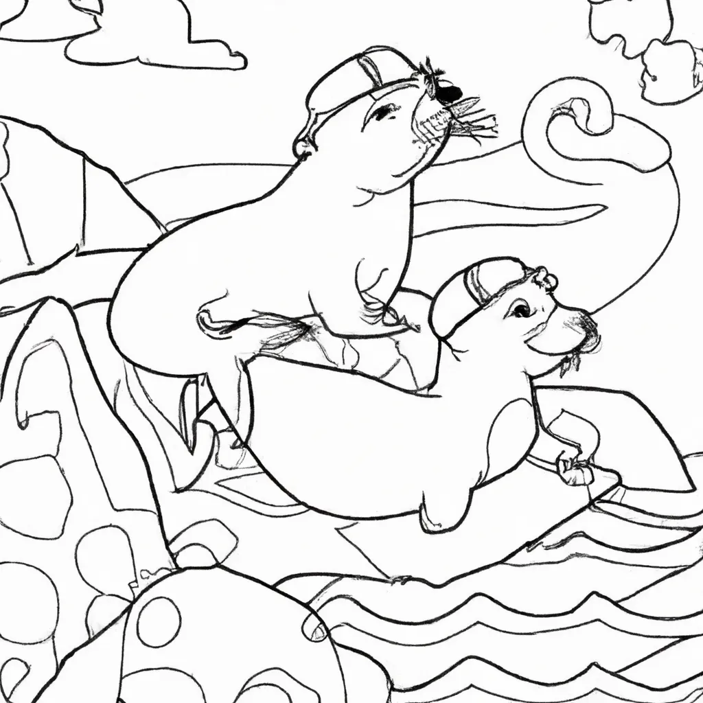 Aventure-se no Oceano com Desenhos de Focas para Colorir 1 Aventure-se no Oceano com Desenhos de Focas para Colorir