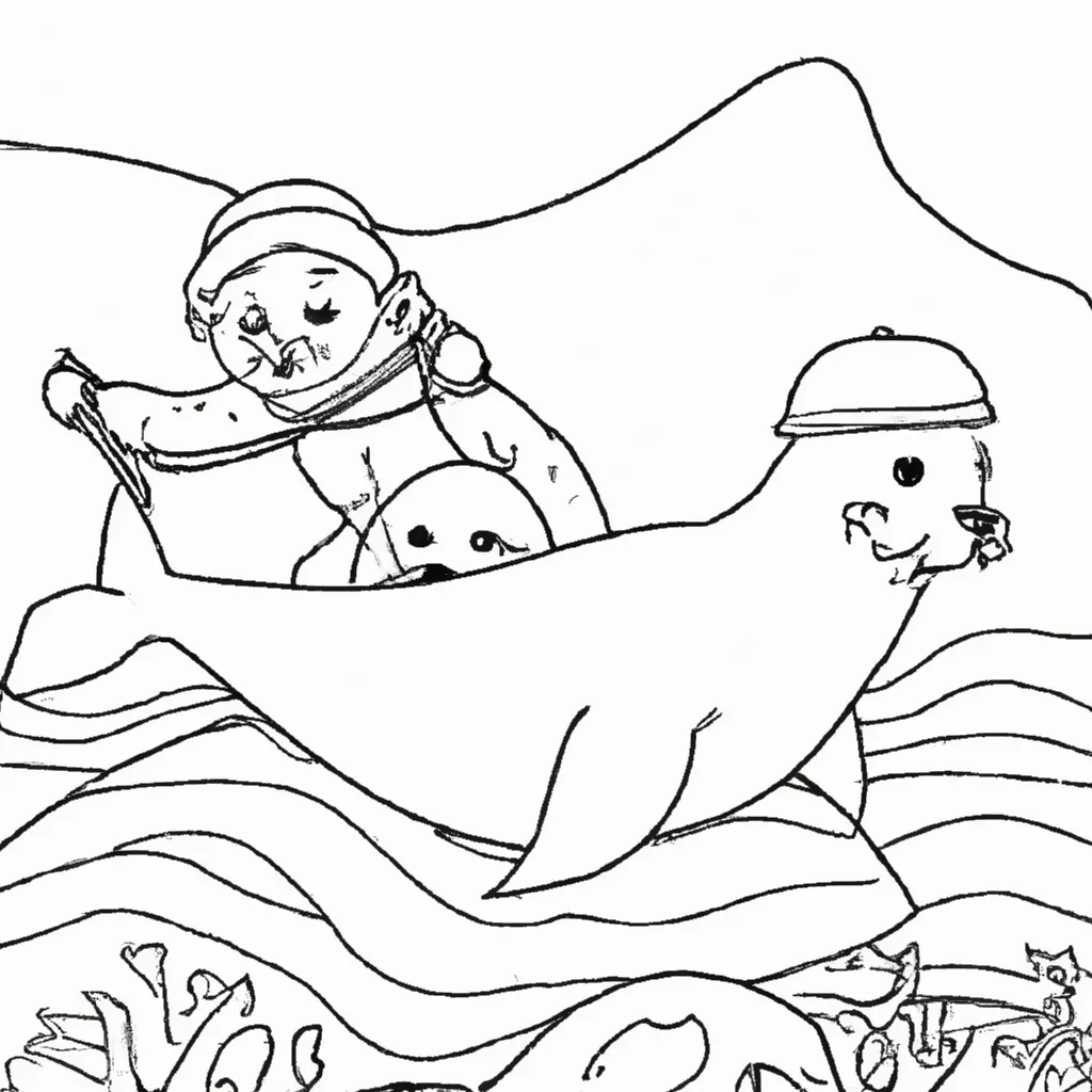 Aventure-se no Oceano com Desenhos de Focas para Colorir 3 Aventure-se no Oceano com Desenhos de Focas para Colorir 2