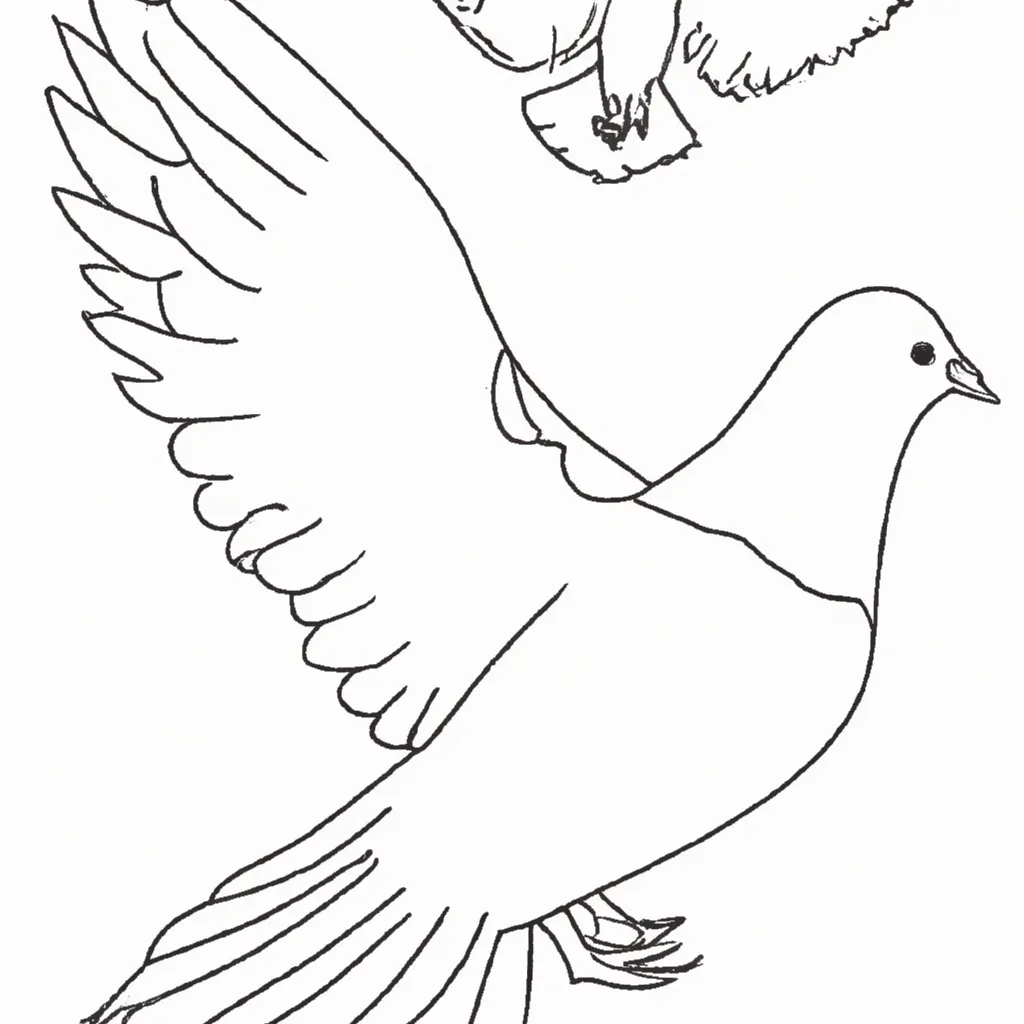 Aprecie a Beleza dos Desenhos de Pombas Brancas para Colorir 1 Aprecie a Beleza dos Desenhos de Pombas Brancas para Colorir