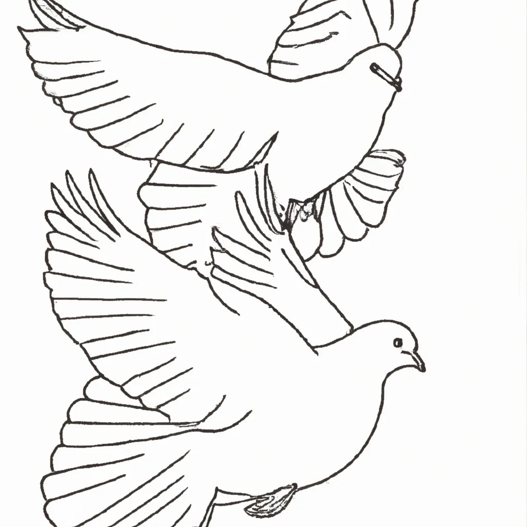 Aprecie a Beleza dos Desenhos de Pombas Brancas para Colorir 11 Aprecie a Beleza dos Desenhos de Pombas Brancas para Colorir 10