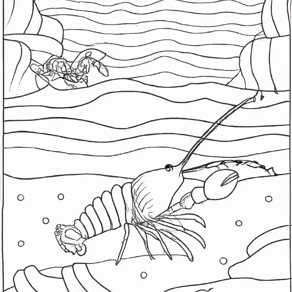 Desvende o Mar com Desenhos de Lagostas para Colorir 26