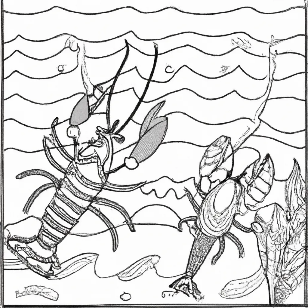 Desvende o Mar com Desenhos de Lagostas para Colorir 28