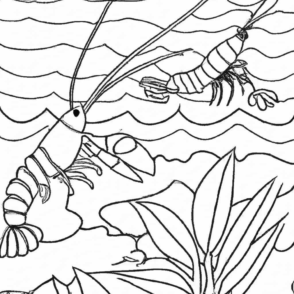 Desvende o Mar com Desenhos de Lagostas para Colorir 16