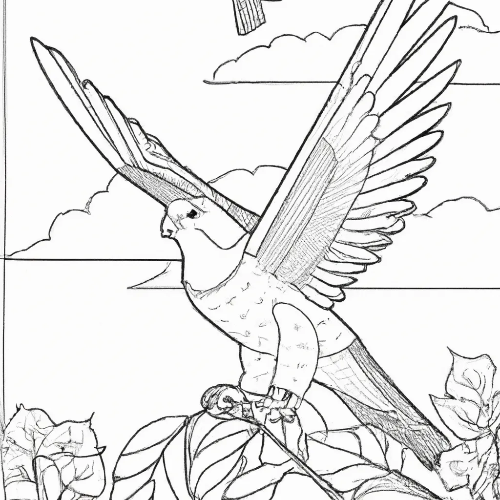 Voe com a Imaginação nos Desenhos de Falcões-Peregrinos para Colorir