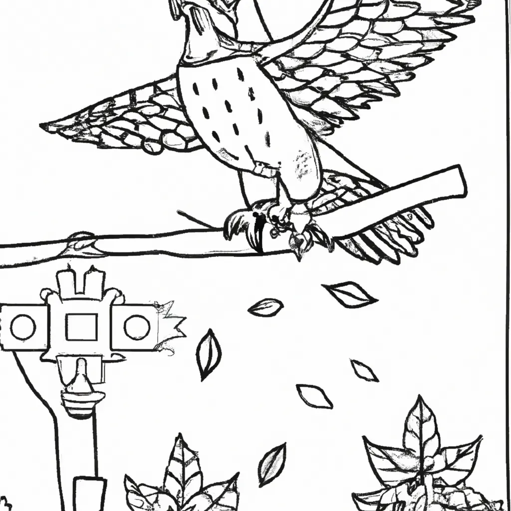 Voe com a Imaginação nos Desenhos de Falcões-Peregrinos para Colorir 26