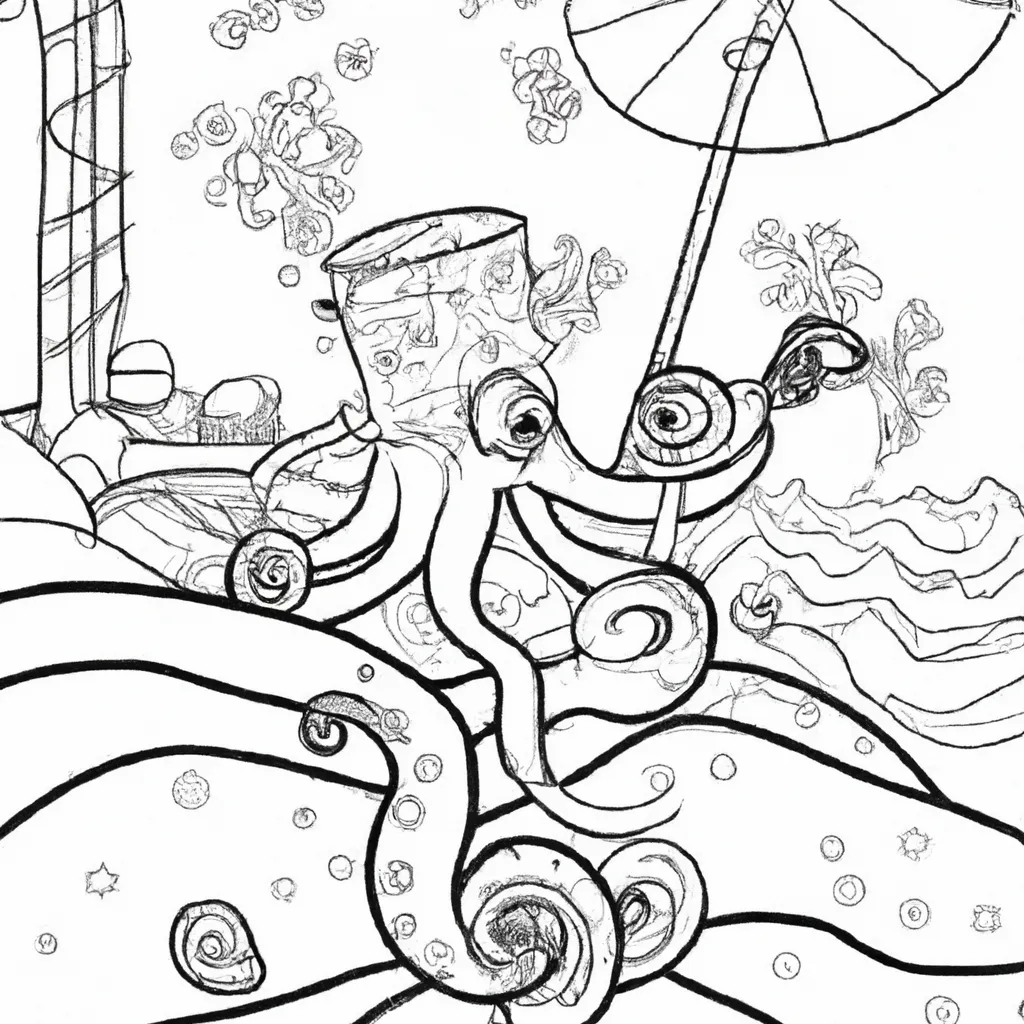 Divirta-se no Oceano com Desenhos de Polvos Gigantes para Colorir 28 Divirta-se no Oceano com Desenhos de Polvos Gigantes para Colorir 27