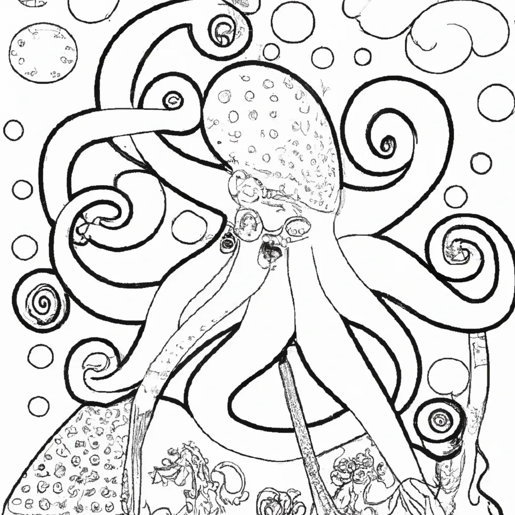 Divirta-se no Oceano com Desenhos de Polvos Gigantes para Colorir 9 Divirta-se no Oceano com Desenhos de Polvos Gigantes para Colorir 8