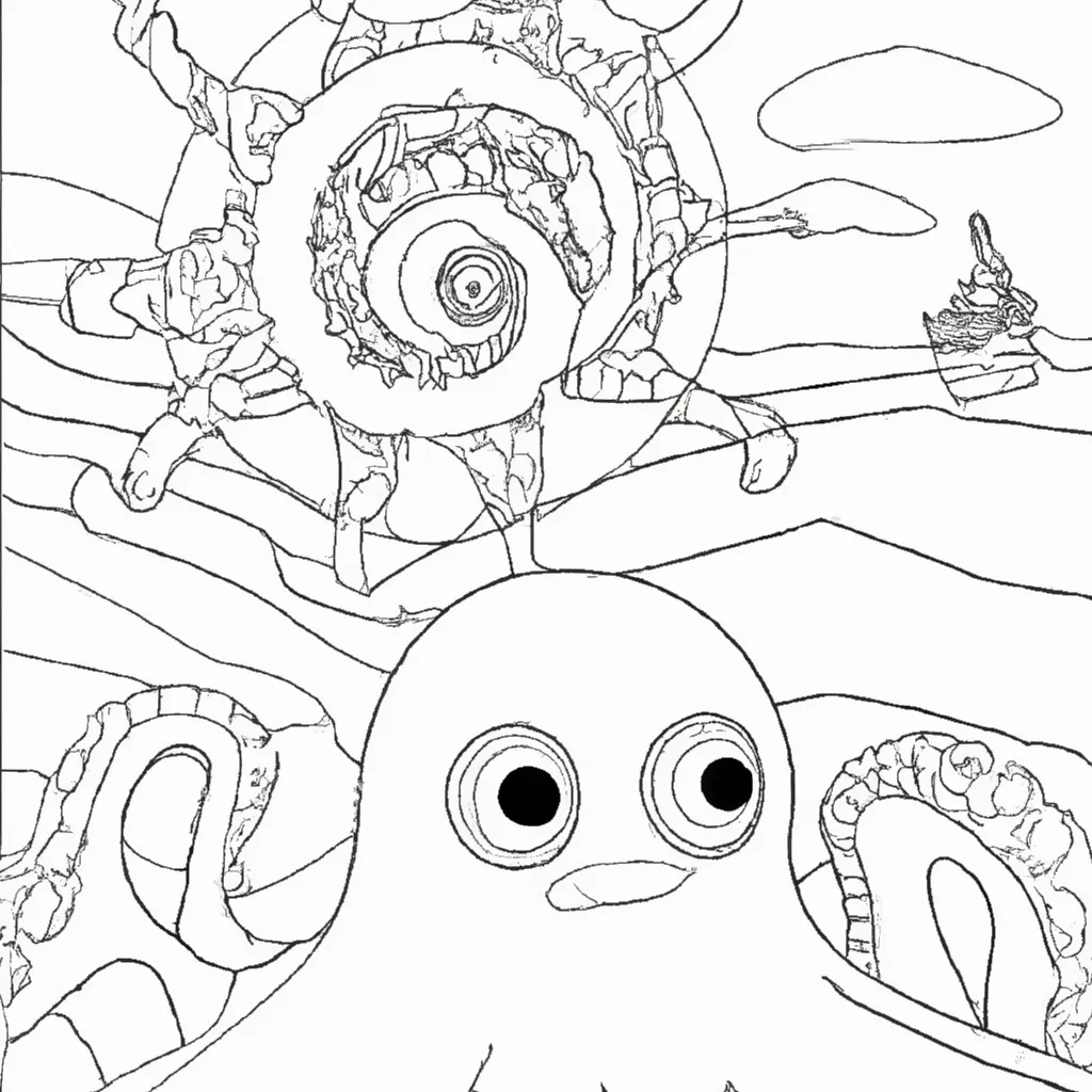 Divirta-se no Oceano com Desenhos de Polvos Gigantes para Colorir 11 Divirta-se no Oceano com Desenhos de Polvos Gigantes para Colorir 10