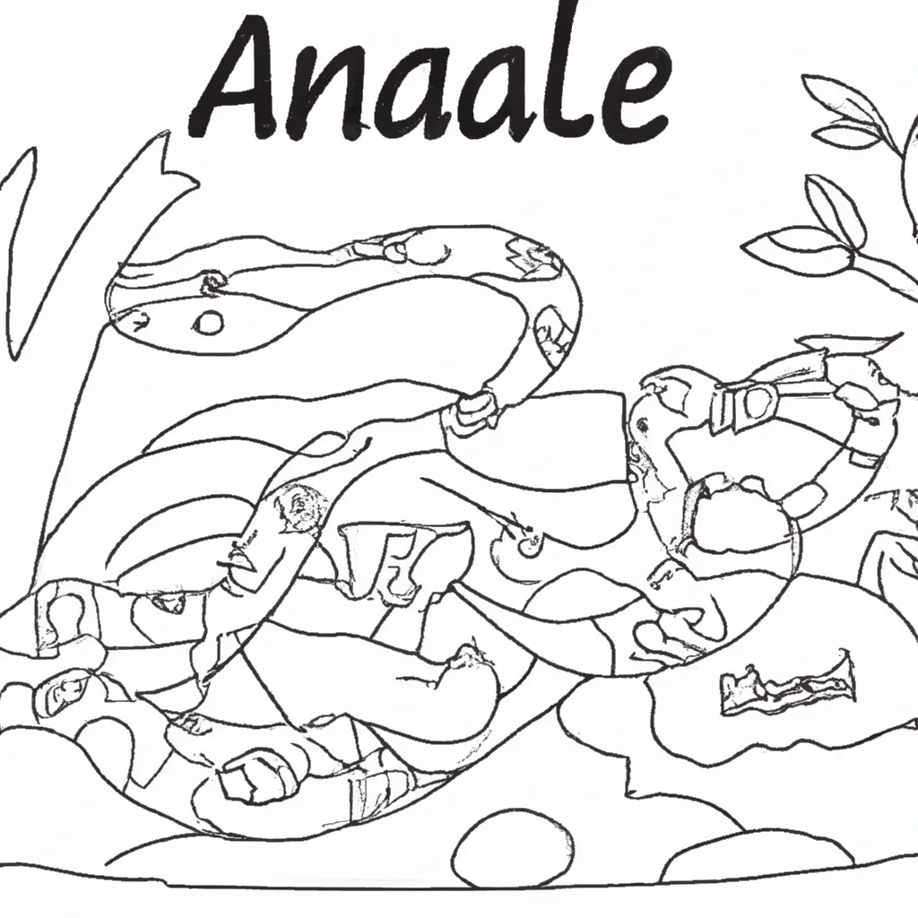 Conheça a Selva com Desenhos de Anacondas para Colorir 24