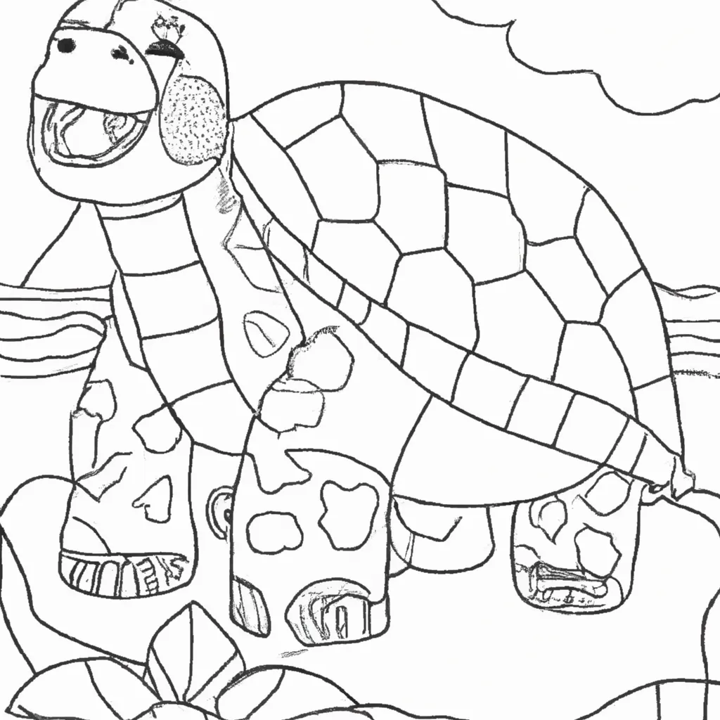 Solte a Imaginação com Desenhos de Tartarugas-Gigantes para Colorir 29 Solte a Imaginação com Desenhos de Tartarugas-Gigantes para Colorir 28