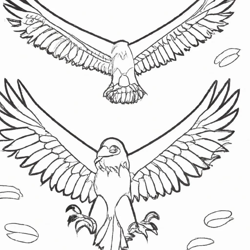 Voe Alto com os Desenhos de Águias Carecas para Colorir 3 Voe Alto com os Desenhos de Águias Carecas para Colorir 2
