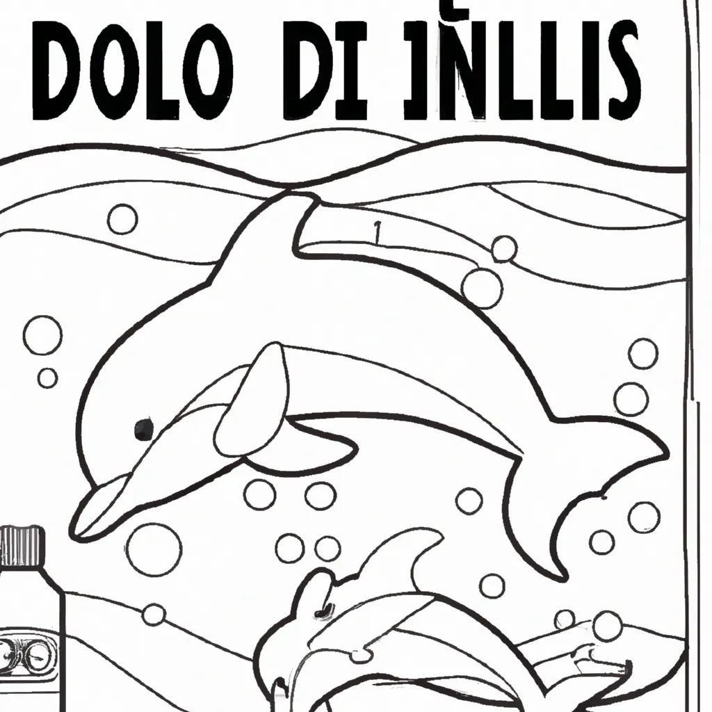 Pinte a Vida Marinha com Desenhos de Golfinhos Nariz-de-Garrafa para Colorir 16
