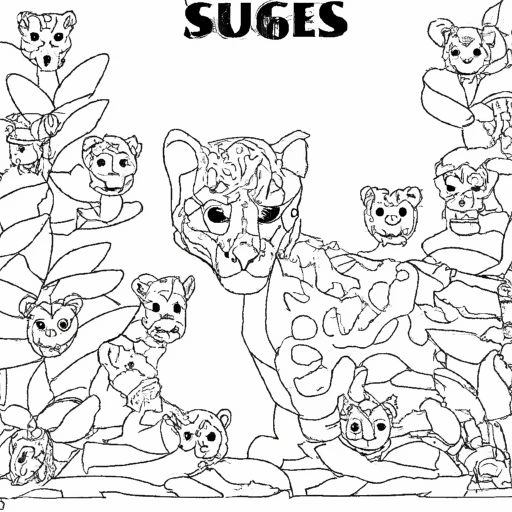 Crie sua Própria Selva com Desenhos de Jaguares para Colorir 2
