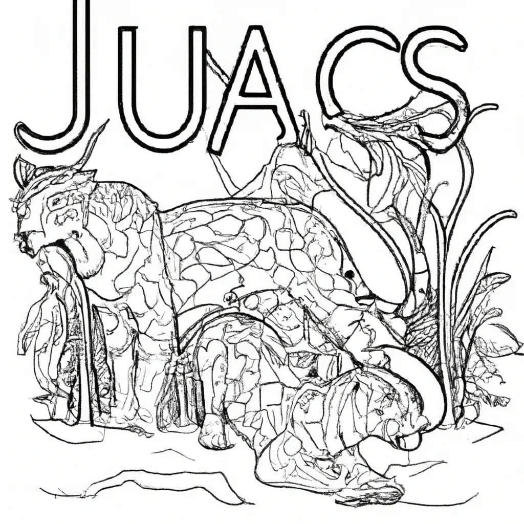 Crie sua Própria Selva com Desenhos de Jaguares para Colorir 6