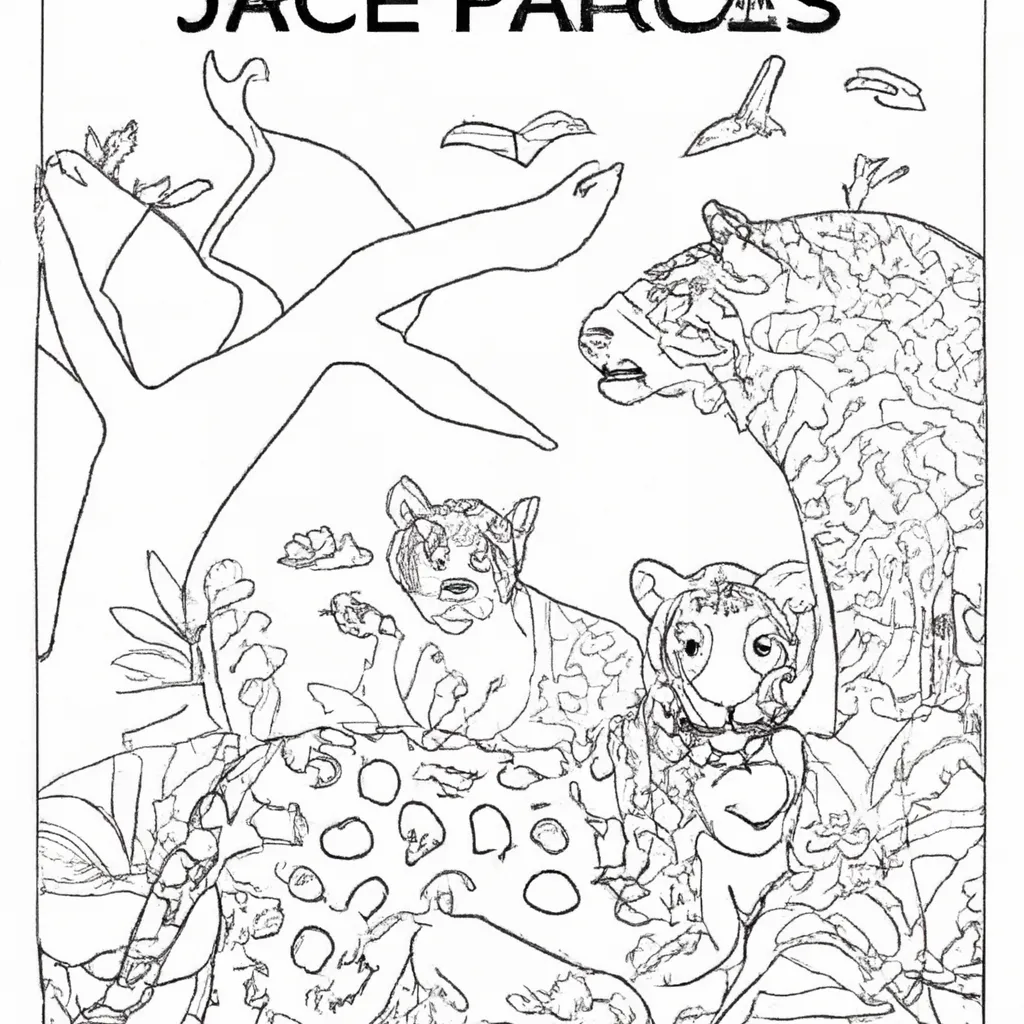 Crie sua Própria Selva com Desenhos de Jaguares para Colorir 20