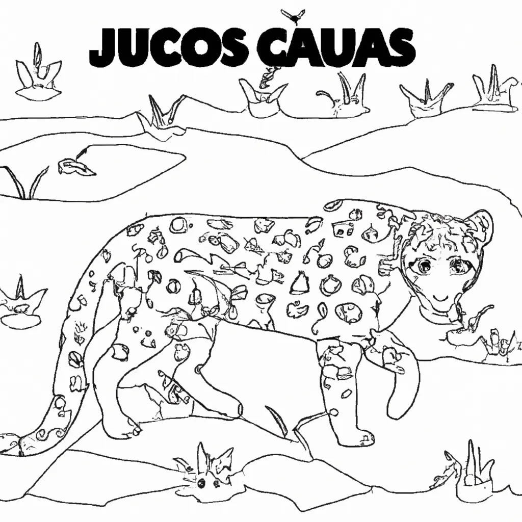 Crie sua Própria Selva com Desenhos de Jaguares para Colorir 4