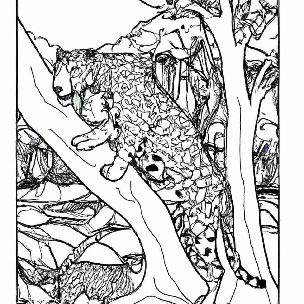 Crie sua Própria Selva com Desenhos de Jaguares para Colorir 8