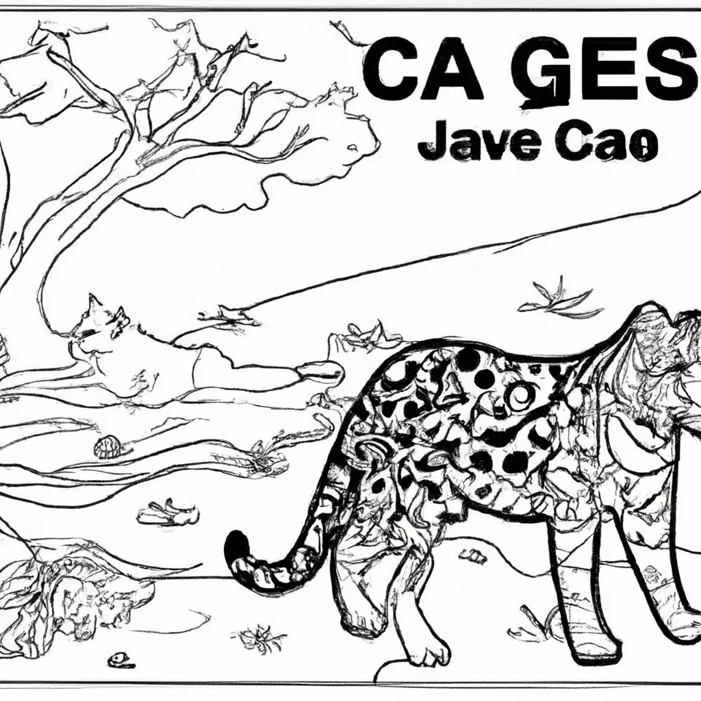 Crie sua Própria Selva com Desenhos de Jaguares para Colorir 18