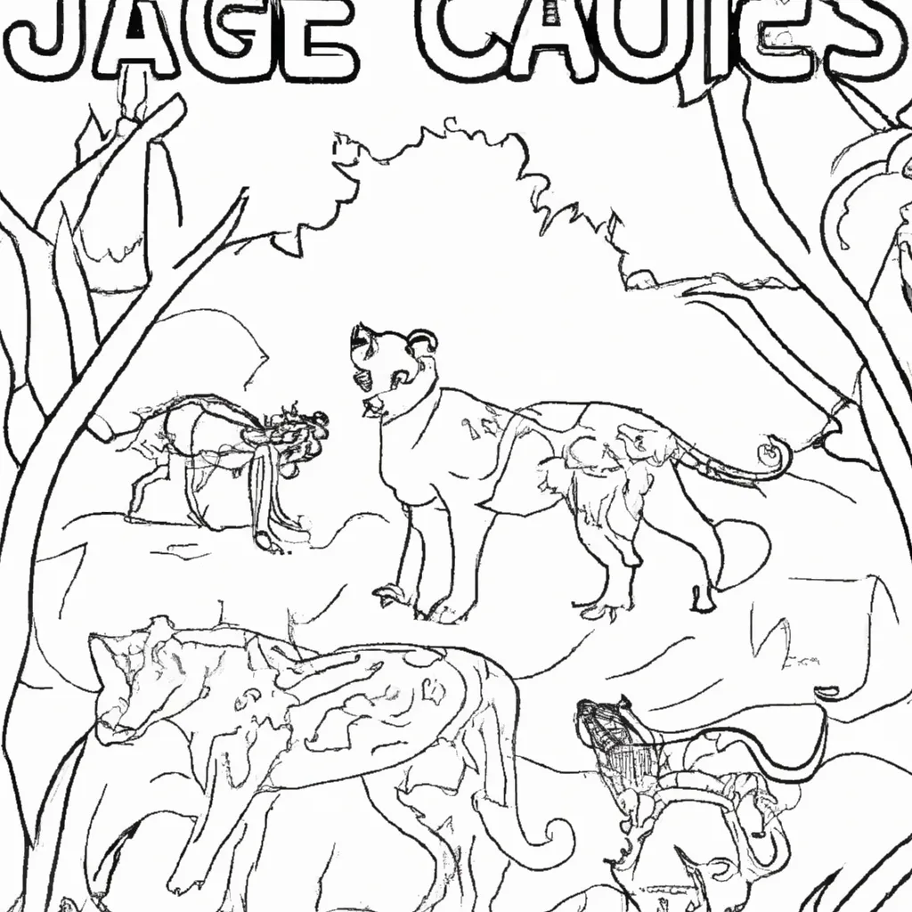 Crie sua Própria Selva com Desenhos de Jaguares para Colorir 22
